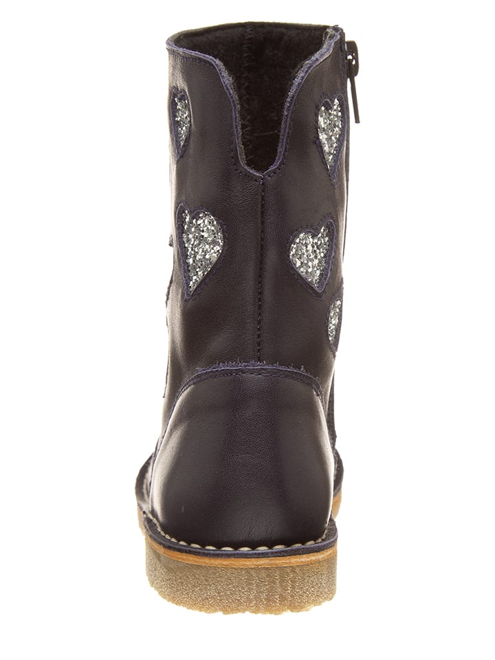 kmins Leder-Stiefel in Dunkelblau günstig kaufen