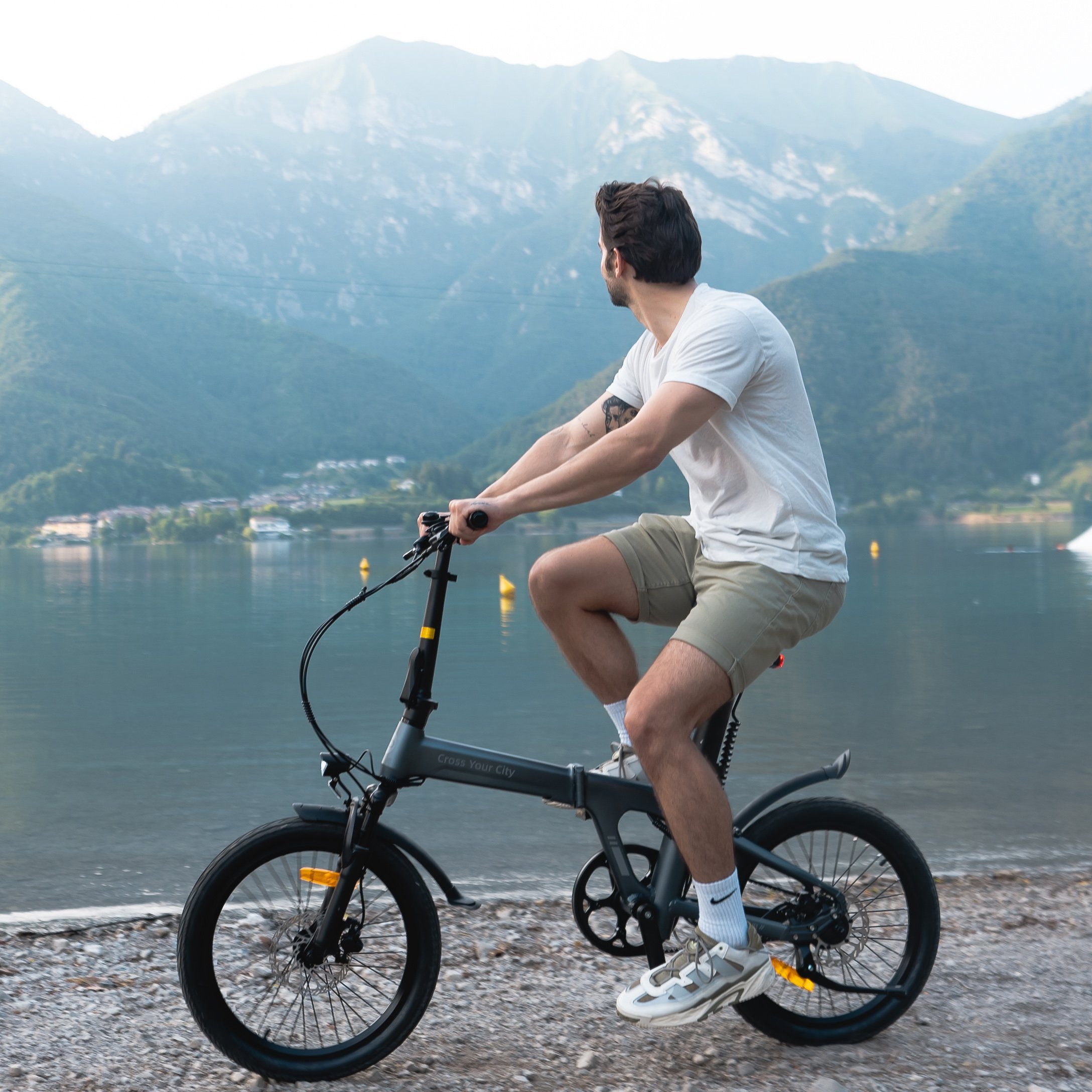 ADO E-Bike Air 20S Faltbares E-Fahrrad,klapprad Riemenantrieb,Pedelec, 1 Gang, Heckmotor, ebike Herren/Damen,Fingerabdruck-Schloss/Helm Handyhalter,Werkzeug