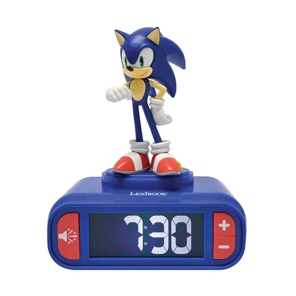 Digitaler Kinder-Wecker Sonic, mit 3D Nachtlicht-Figur