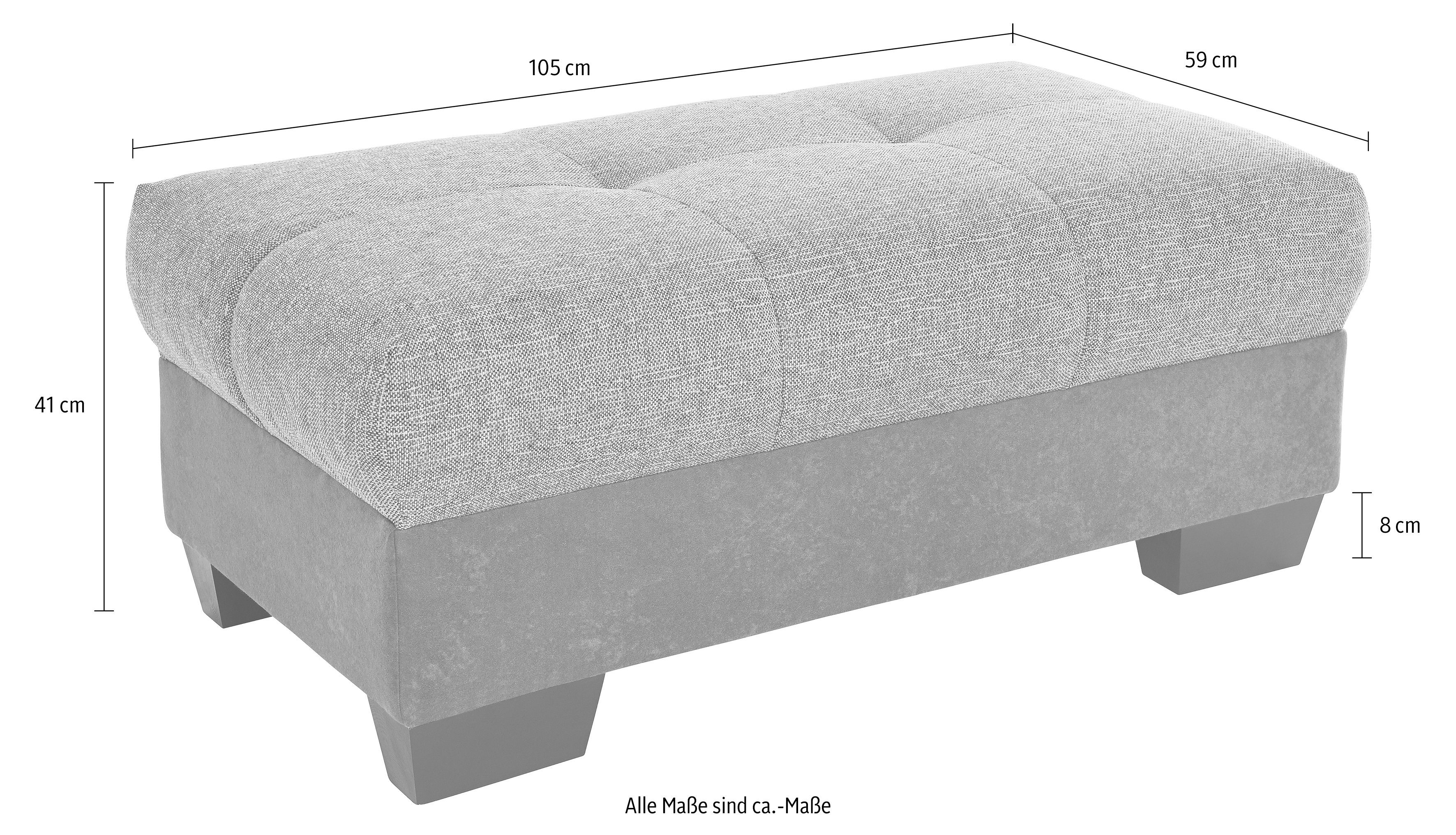 Mr. Couch Hockerbank Nikita, wahlweise mit Kaltschaum (140kg Belastung/Sitz)