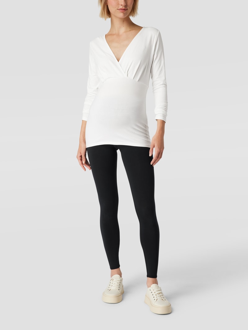 Umstands-Longsleeve in Wickel-Optik Modell 'Emma' im 2er-Pack in schwarz