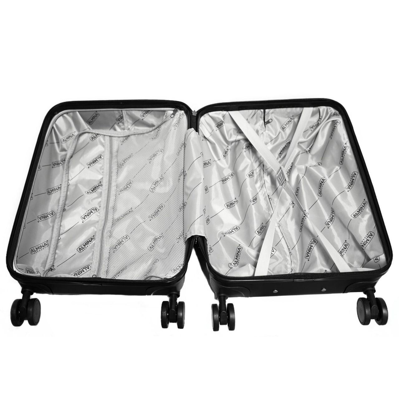 COFI 1453 3 Tlg. Koffer-Set mit 4 Rädern Hartschale 360° drehbar in Schwarz