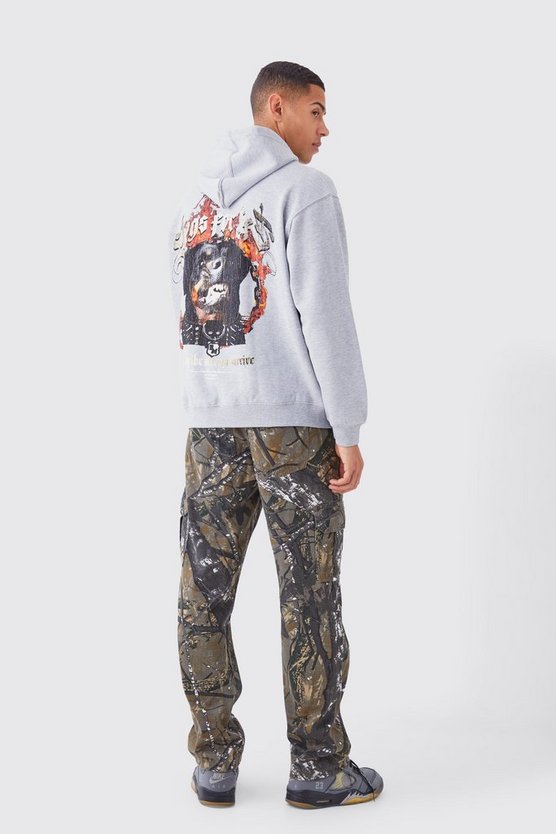 Oversize Hoodie mit Hunde-Print