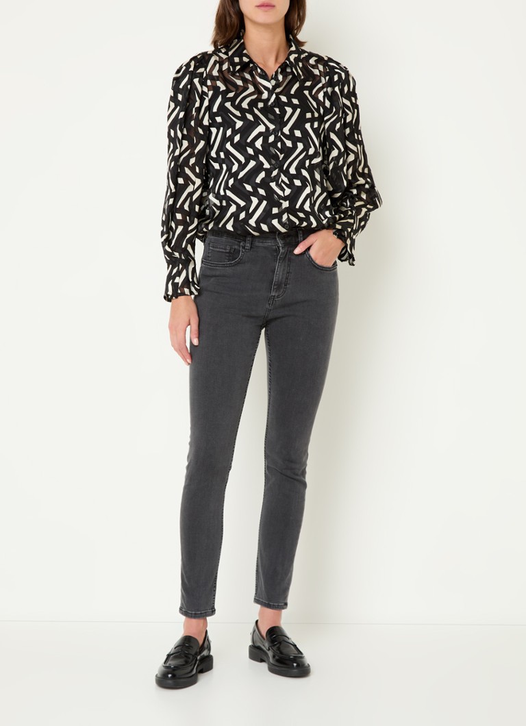 French Connection Diandra semi-transparent blouse with graphic print