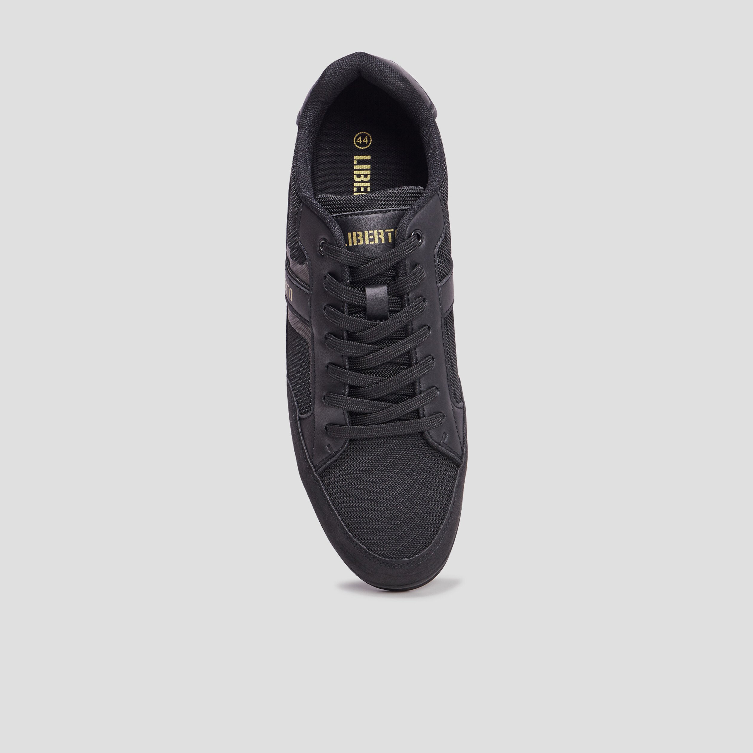 Tennis basses à lacets Liberto Tayou noir homme | La Halle