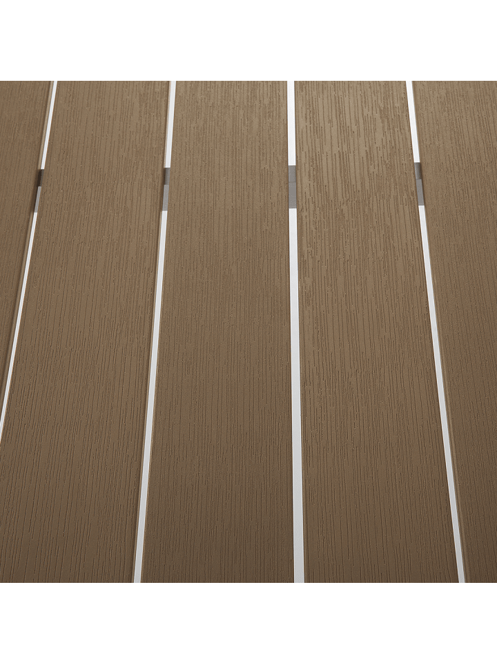 Beliani 7-tlg Gartentisch Set VERNIO in Heller Holzfarbton/Silber günstig kaufen onesize