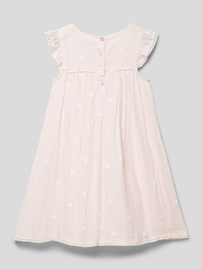 Kleid aus Baumwolle mit floralem Muster in rosé