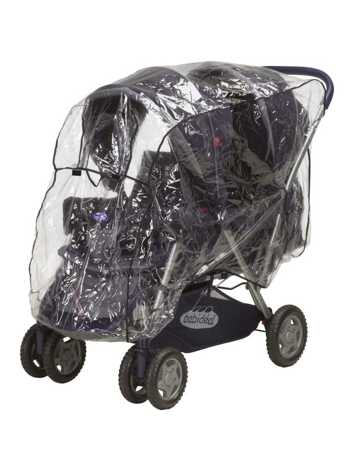 Playshoes Universal-Regen-Verdeck für Geschwisterwagen in Transparent günstig kaufen onesize