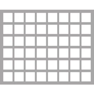 Feldherr 55 mm Full-Size Schaumstoffeinlage mit 48 quadratischen Fächern