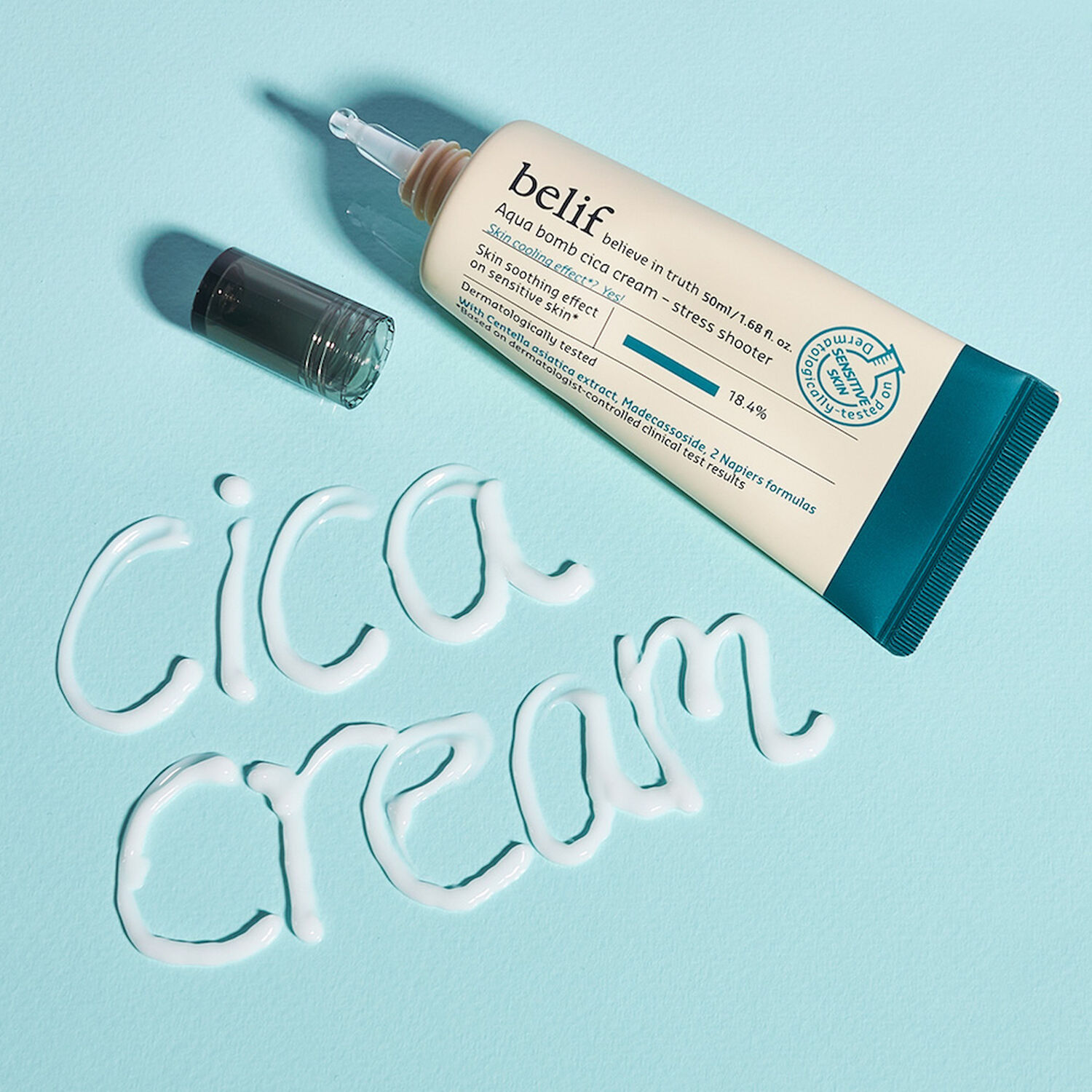 Belif Aqua Bomb Cica Cream Stress Shooter Crème Visage pour les Peaux Sensibles