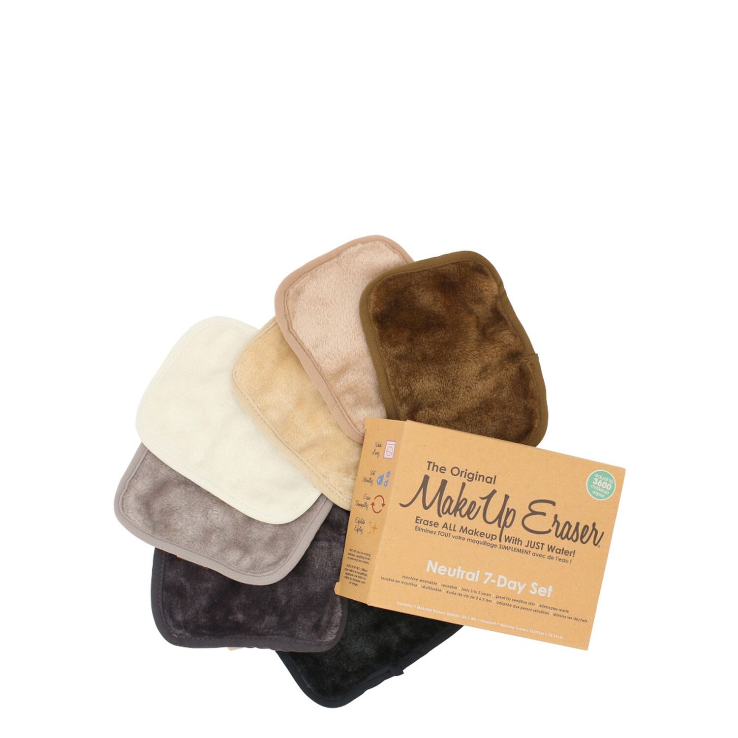 Make Up Eraser Neutral 7 Day Set serviette démaquillante réutilisable