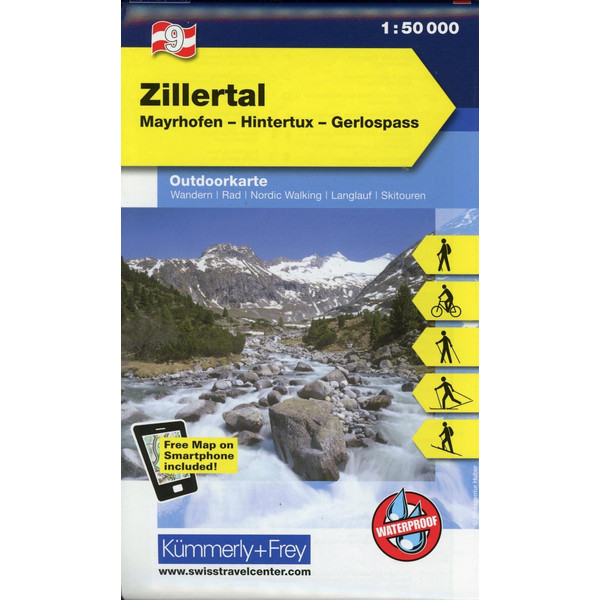 KuF Österreich Outdoorkarte 09 Zillertal 1 : 50 000 - Wanderkarte