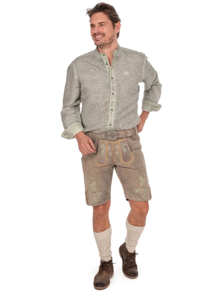 KRÜGER Lederhose 962467 in hellgrau günstig kaufen