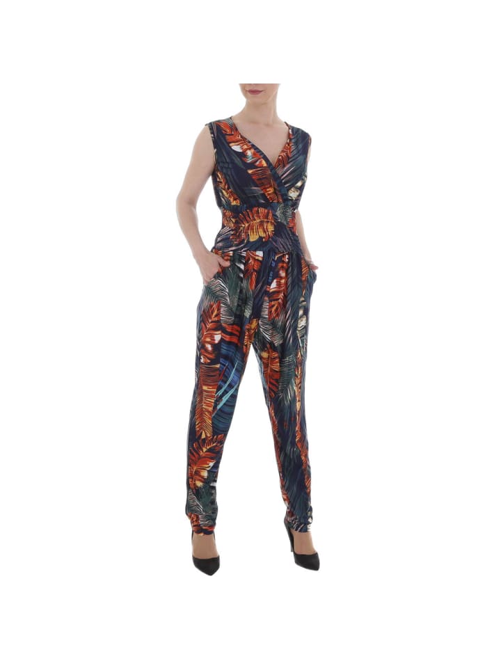 Ital-Design Jumpsuit & Zweiteiler in Blau und Orange günstig kaufen XL