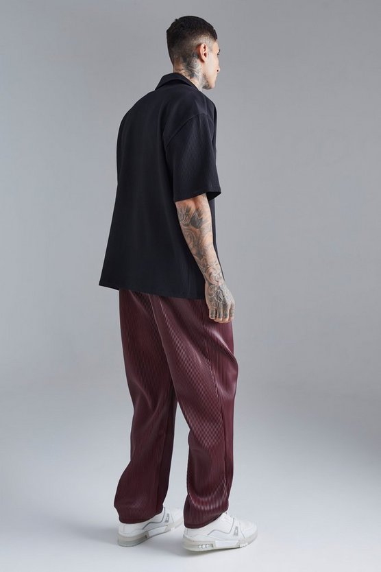 Gerade PU-Hose mit elastischem Bund