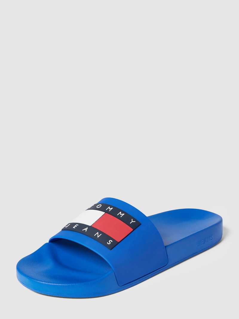 Slides mit Label-Details Modell 'POOL' in royalblau