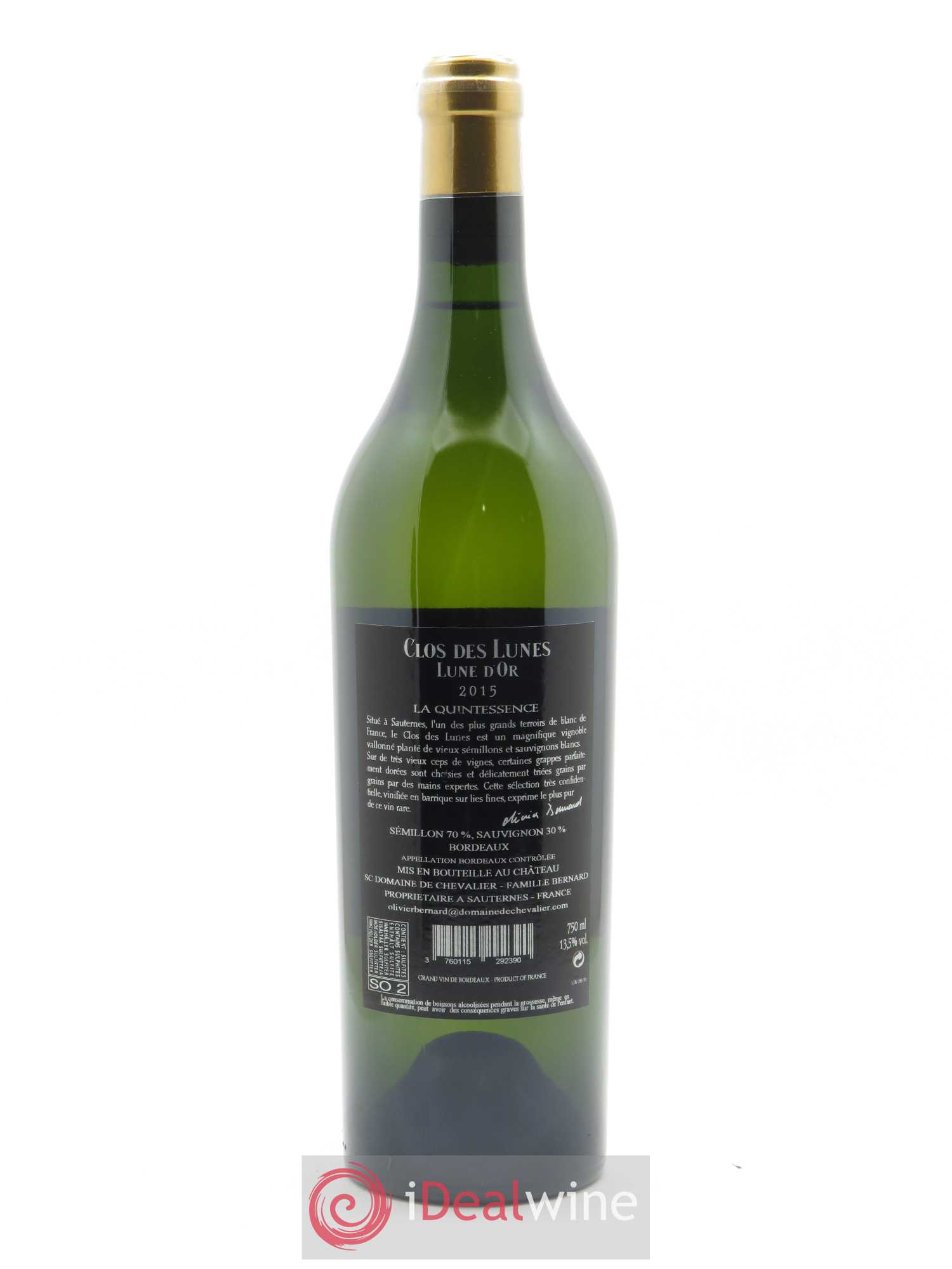 Clos des Lunes - Lune d'Or  2015 - Lot de 1 Bouteille