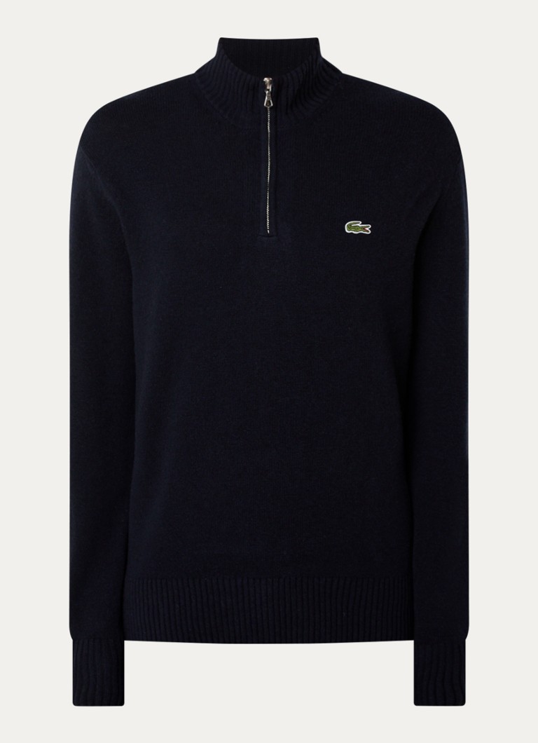 Pulover Lacoste din lână fină cu logo