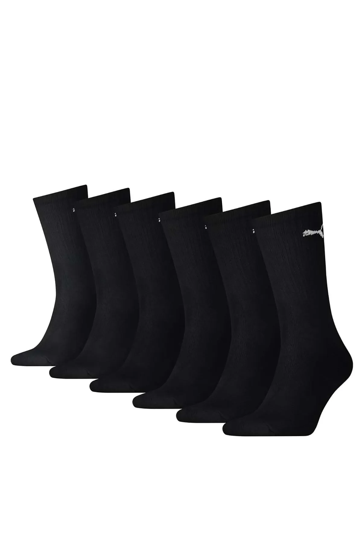 Puma  Unisex Sportsocken, 6 Paar - Crew Socks, Tennissocken, einfarbig