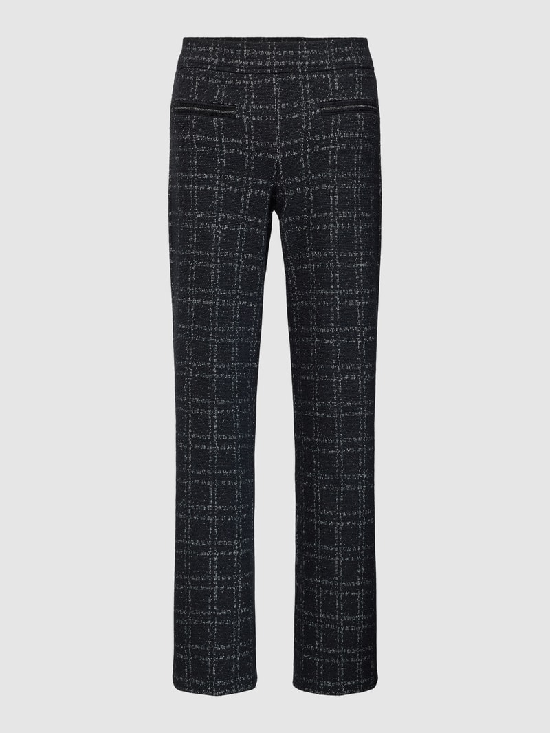 Hose mit Allover-Muster Modell 'FAITH' in schwarz