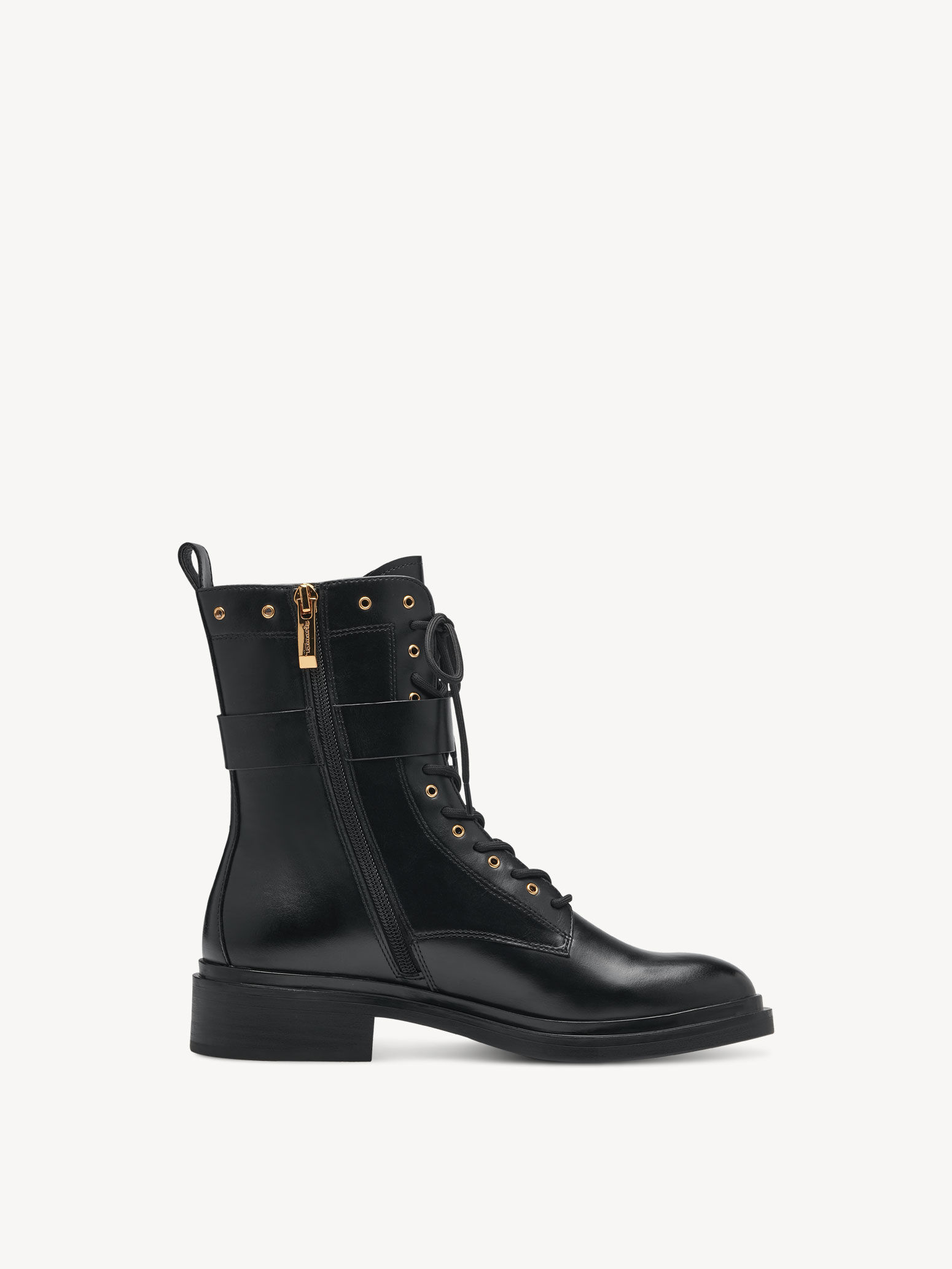 Bottine en cuir - noir