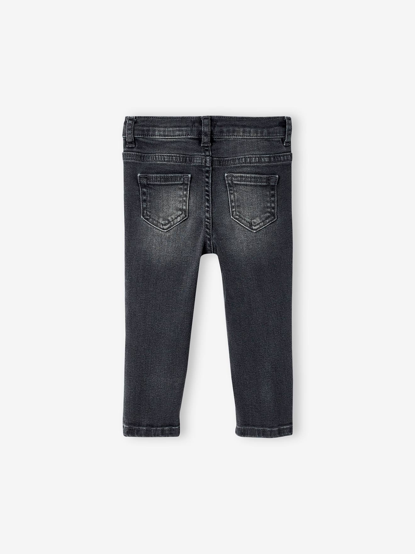 Vertbaudet Gerade Baby Jeans BASIC Oeko-Tex - grauer denim