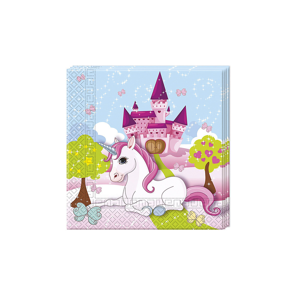 Servietten Unicorn, 33 x 33 cm, 2-lagig, 20 Stück