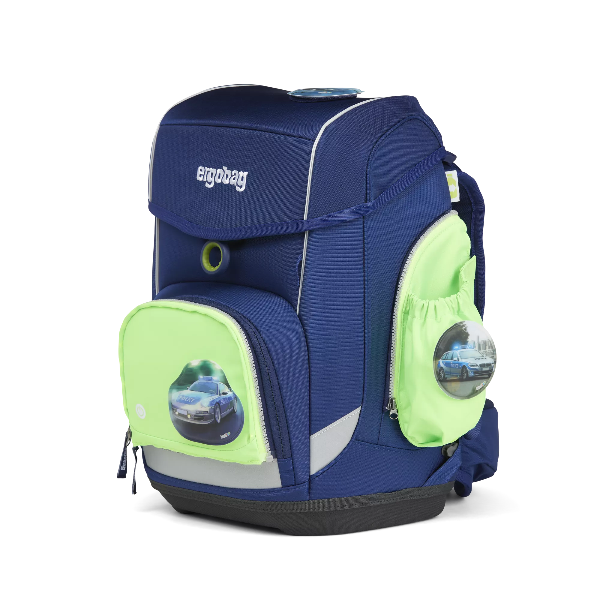 ergobag Fluo LED Seitentaschen-Set Grün