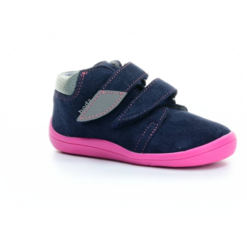Beda Elisha mit Membran und Hinterkappe (BF 0001/W/M/OP) dunkelblaue Barfuß-Stiefeletten