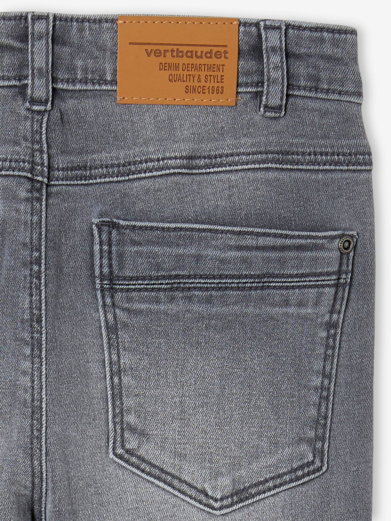 Jean droit relax forme loose garçon stone