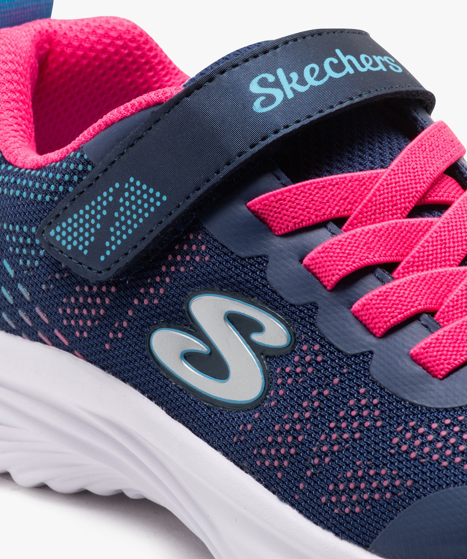 Baskets fille running en mesh à reliefs - Skechers marine | GEMO