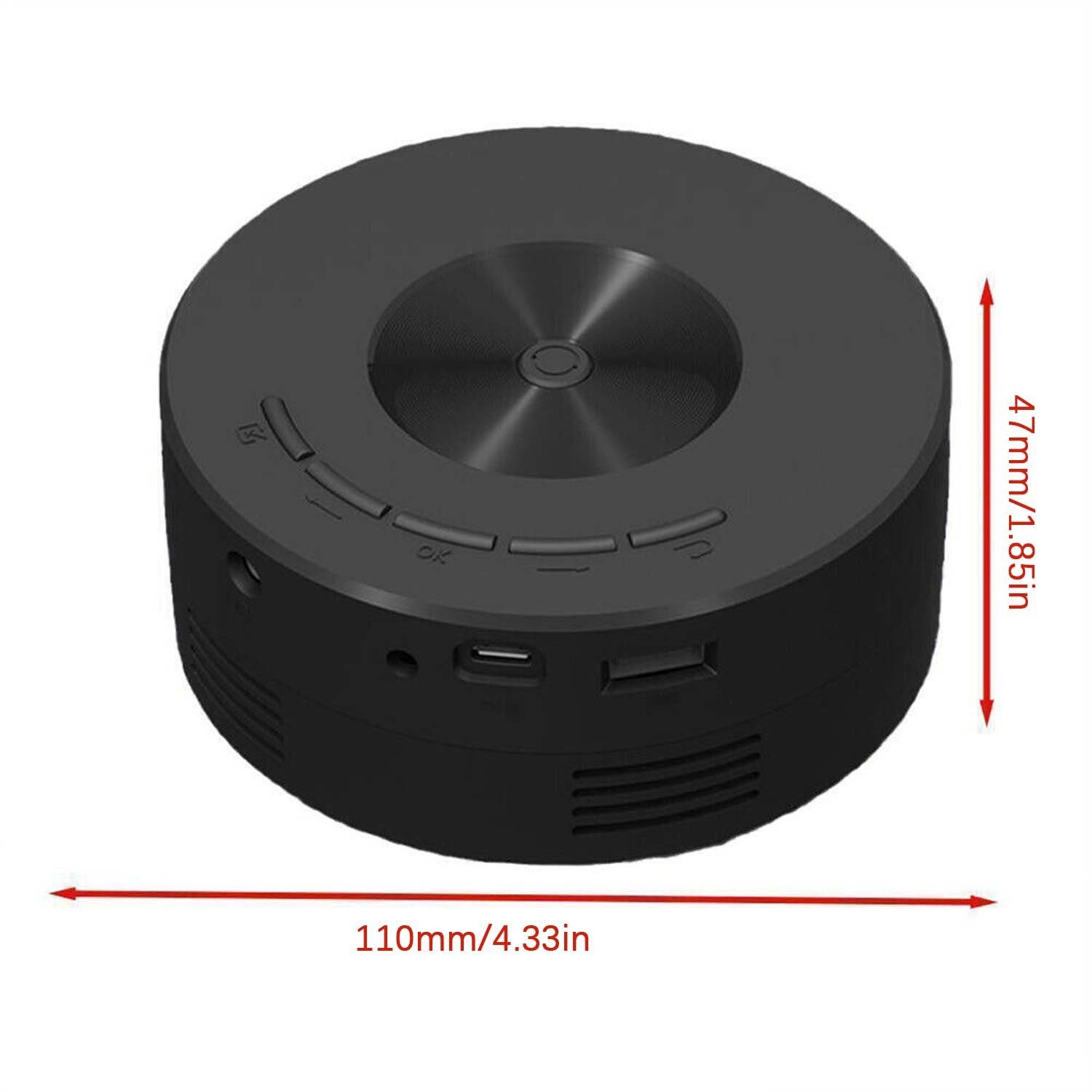 Yoyaxi Mini-Projektor LED HD 1080P Heimkino Tragbares Heimkino Portabler Projektor (Klein und tragbar, geringe Größe, leicht zu transportieren)