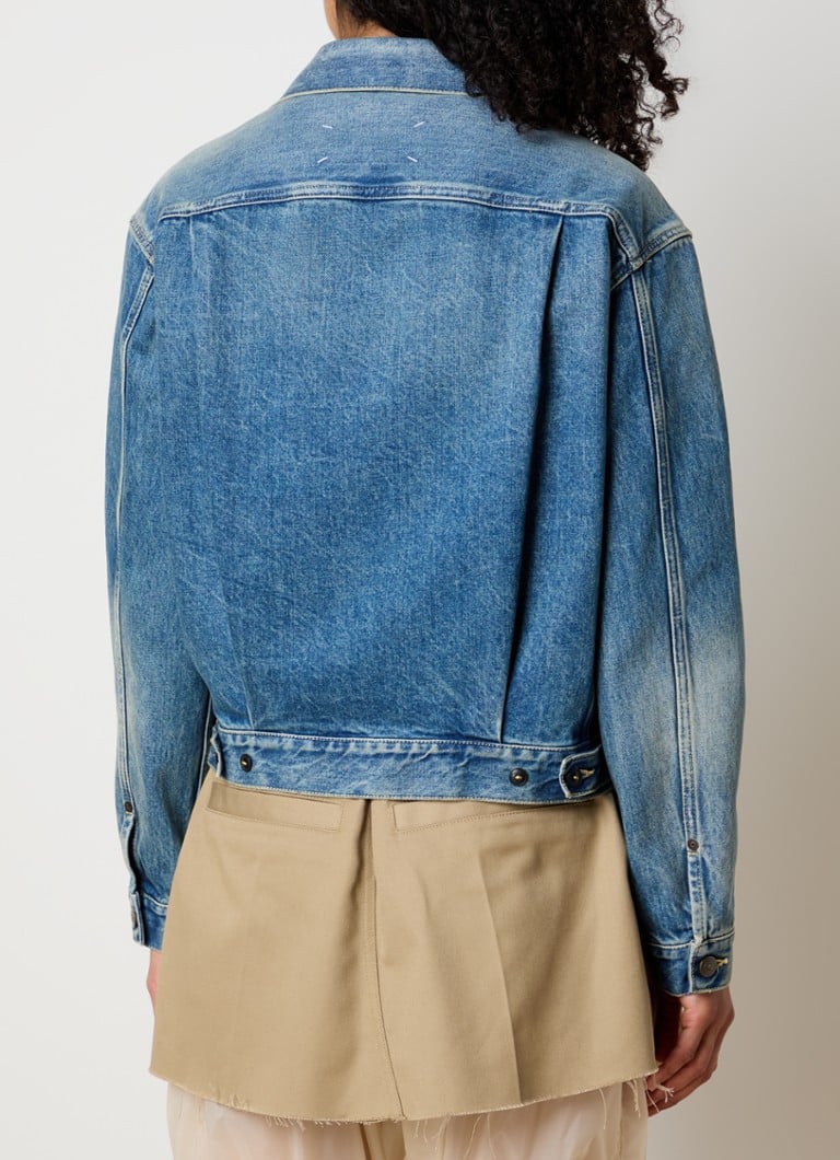 Jachetă Maison Margiela din denim cu buzunare la piept