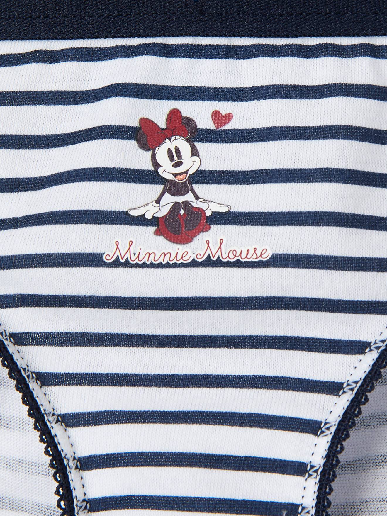 Lot de 7 culottes fille DS® Minnie rayé marine