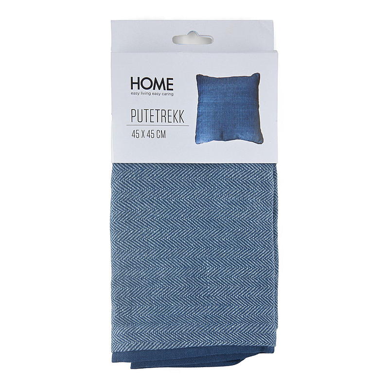 Home Putetrekk 45x45 cm bomull blå