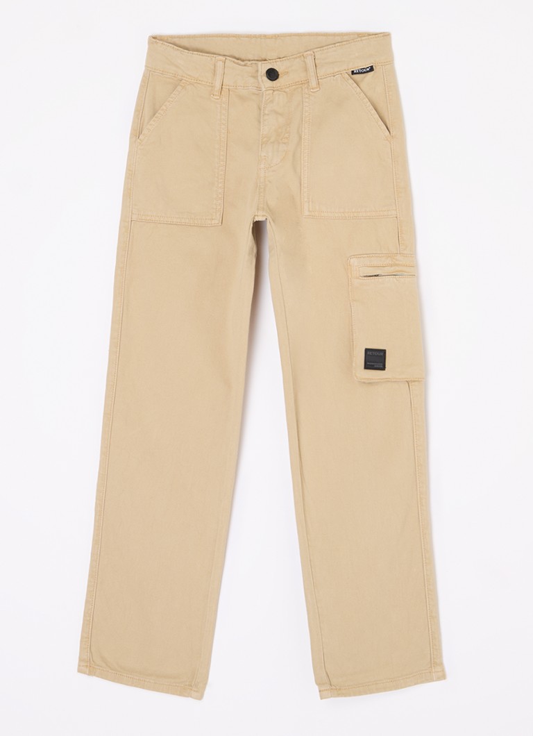 Calça cargo Retour Jeans Milan de corte reto com bolsos laterais.