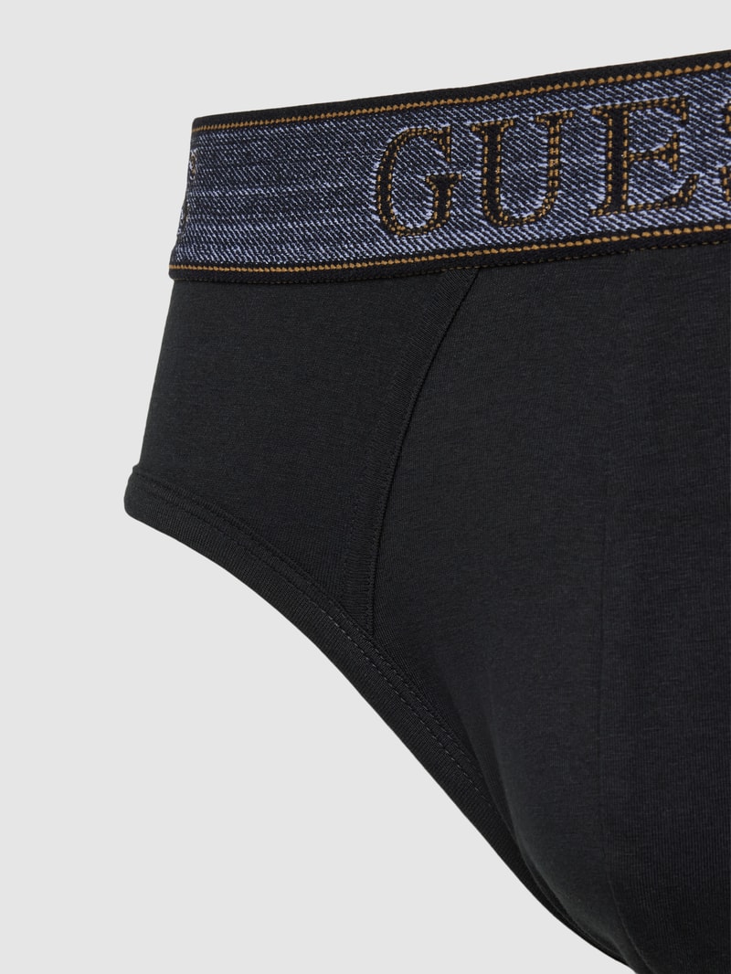Slip mit elastischem Bund Modell 'JOE' 3er-Pack in dunkelgrau