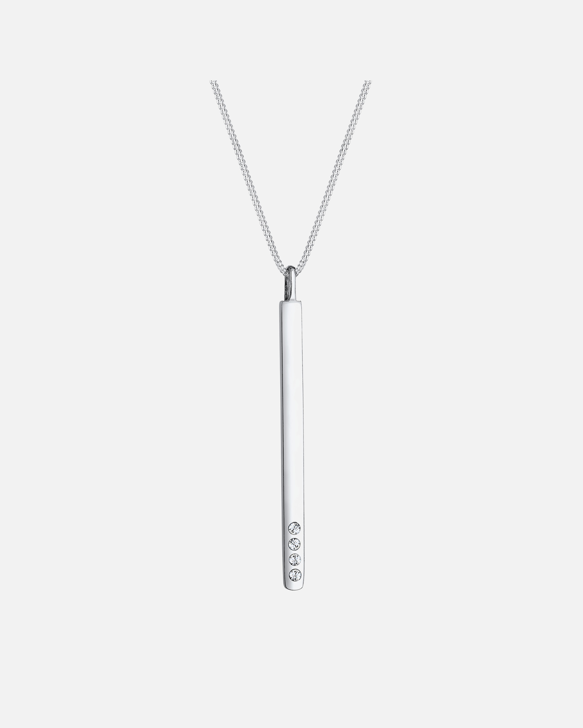 Elli női Y-lánc pálcika medállal és kristályokkal, 925-ös sterling ezüstből, 45 cm hosszú
