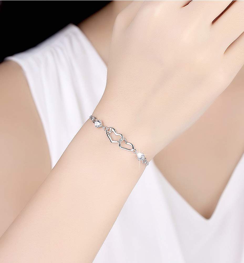 POCHUMIDUU Armband Damen Armband 925 Sterling Silber Armbänder verstellbare, Armband Für Damen