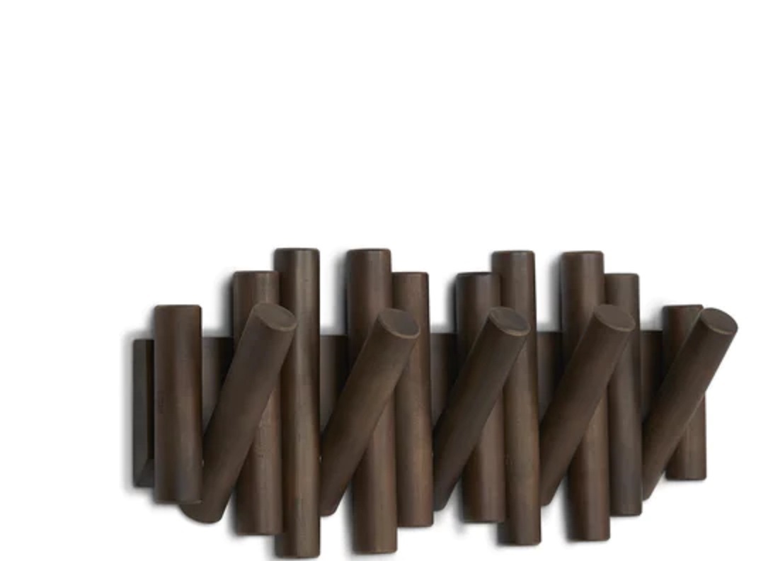 trends4cents Umbra Picket mit 5 Garderobenhaken 1011471-746 walnuss Garderobenleiste