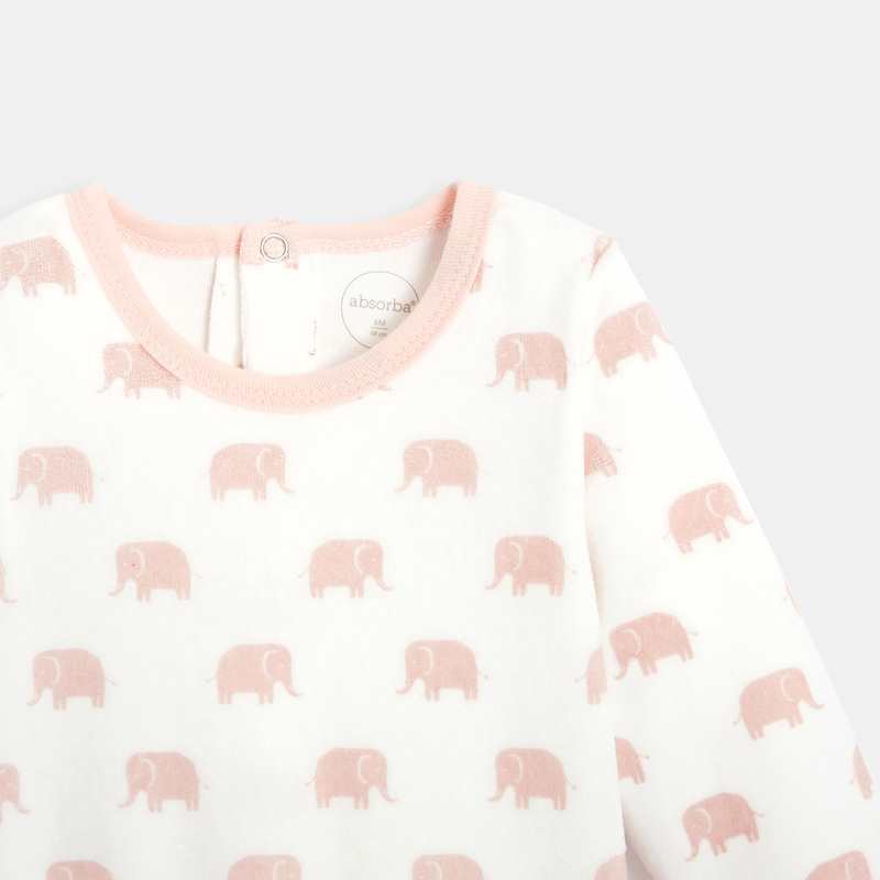 Lot de 2 pyjamas en velours bébé rose Absorba