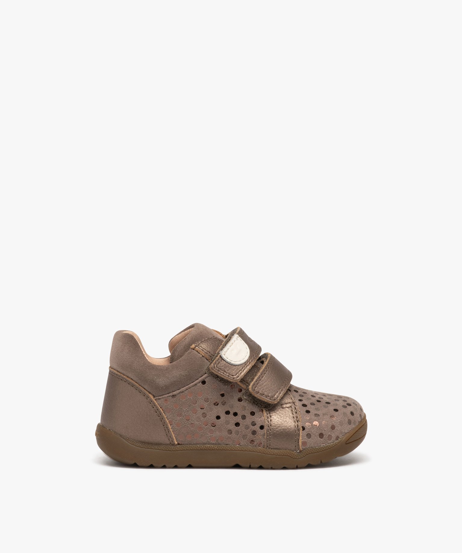Chaussures premiers pas bébé fille à motif brillant - Geox beige | GEMO
