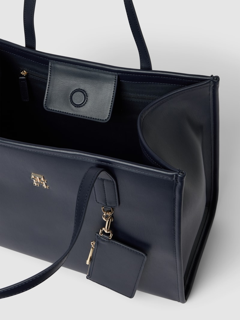Tote Bag mit Label-Applikation Modell 'CITY SUMMER' in marineblau