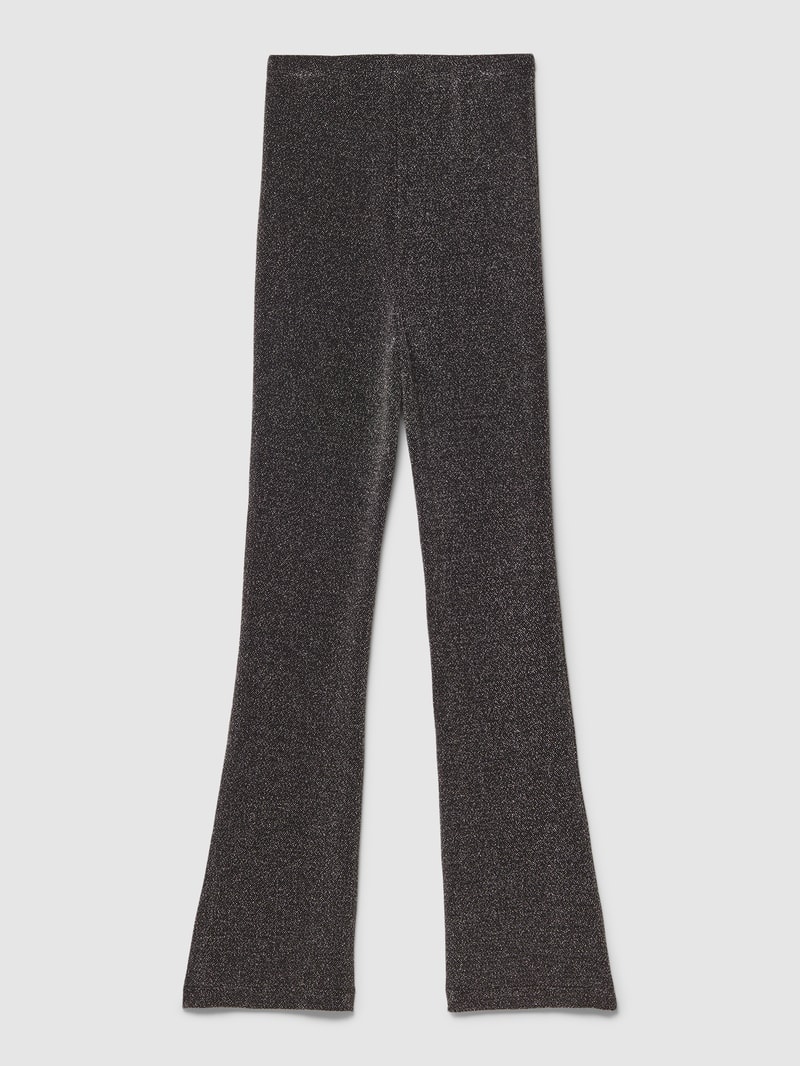Leggings mit Effektgarn in schwarz