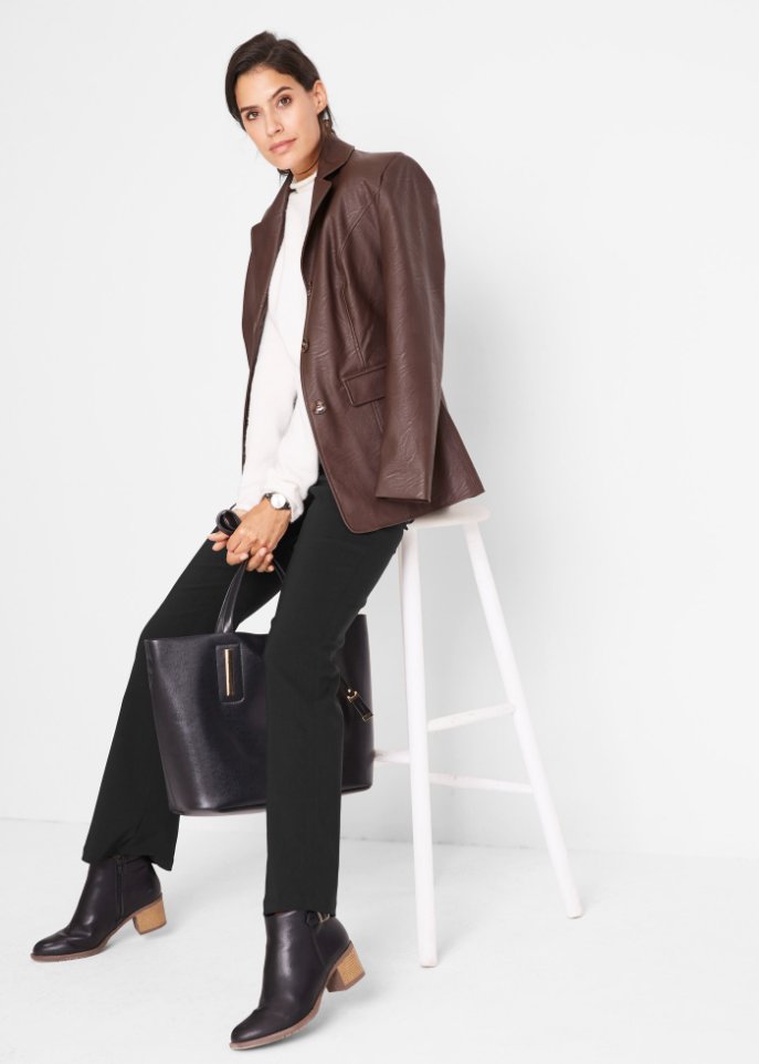 Bengalin-Stretch-Hose mit verstellbarem Bund, Flared