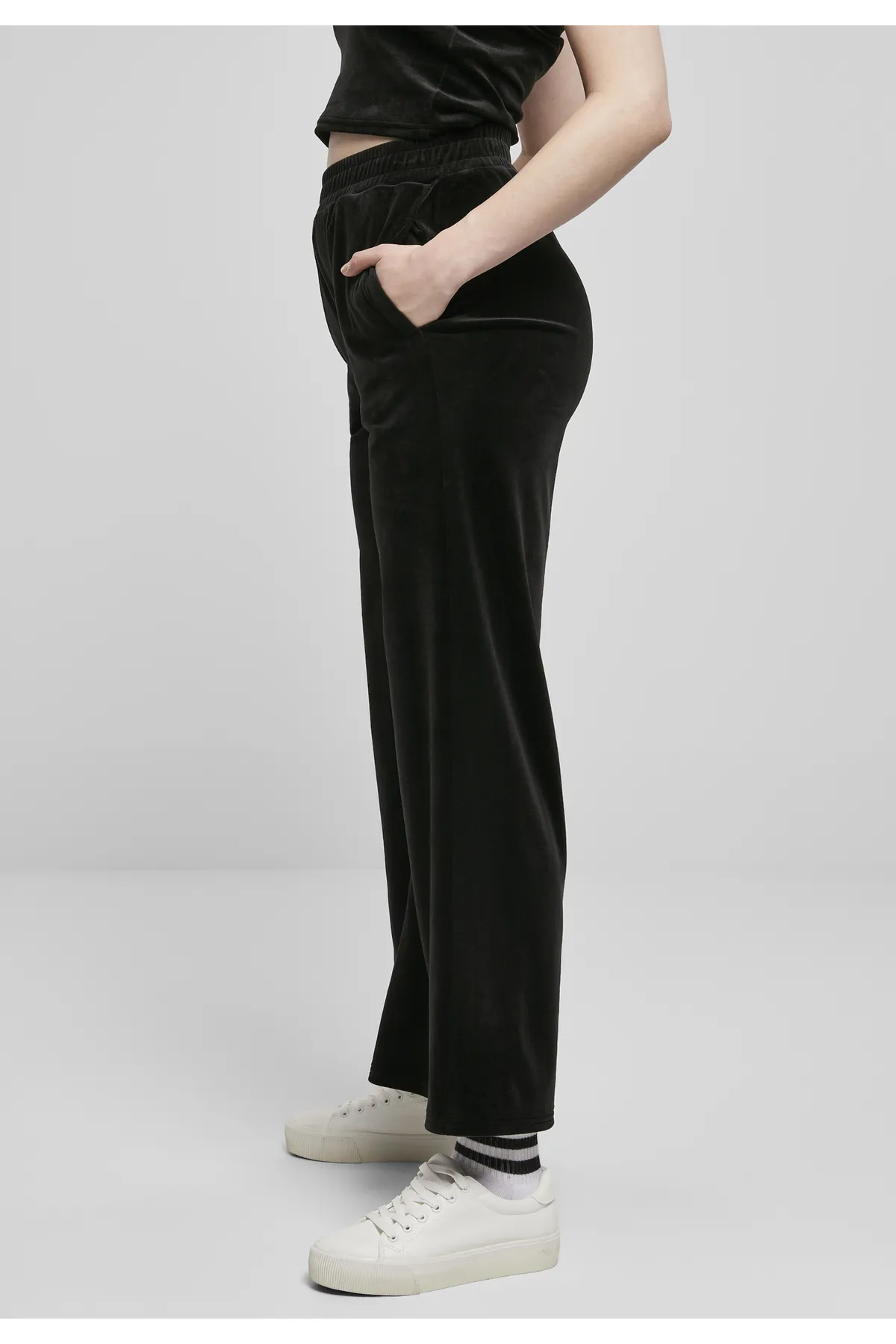 Urban Classics  Damen Sweatpants mit geradem Bein und hoher Taille