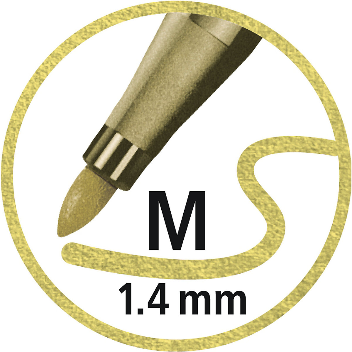 Premium-Filzstift STABILO® Pen 68 metallic, 1,4 mm (M), Gold