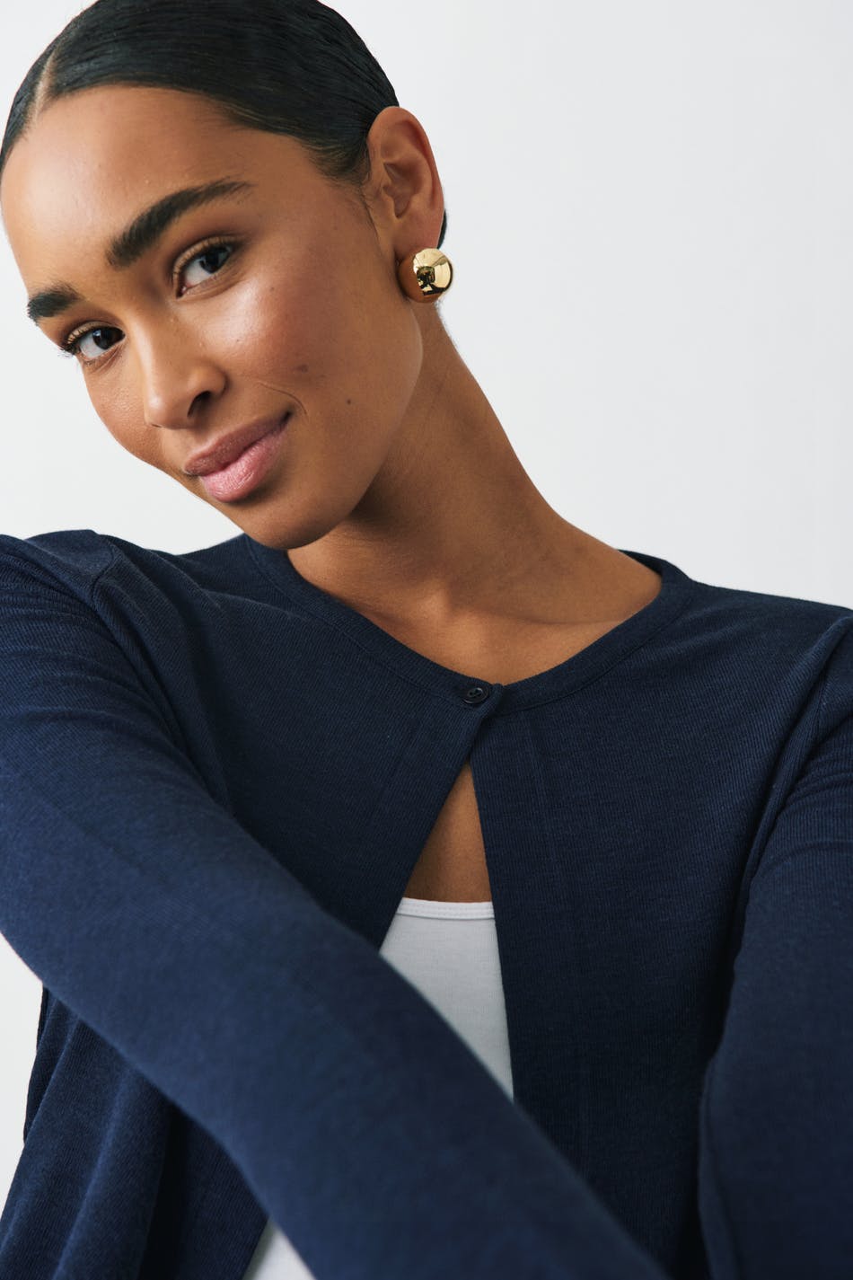 One button cardigan