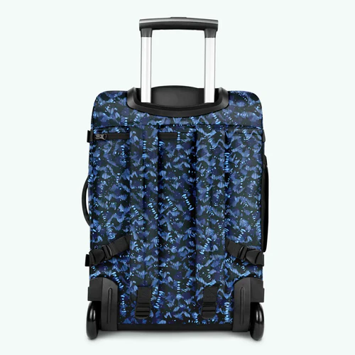 Small Askim blue 2-wheel soft suitcase