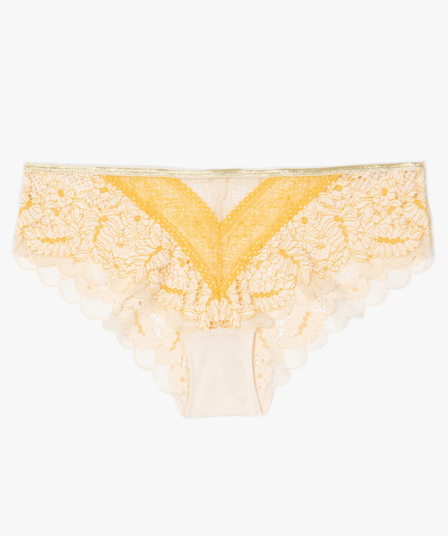 Shorty en dentelle bicolore | GEMO